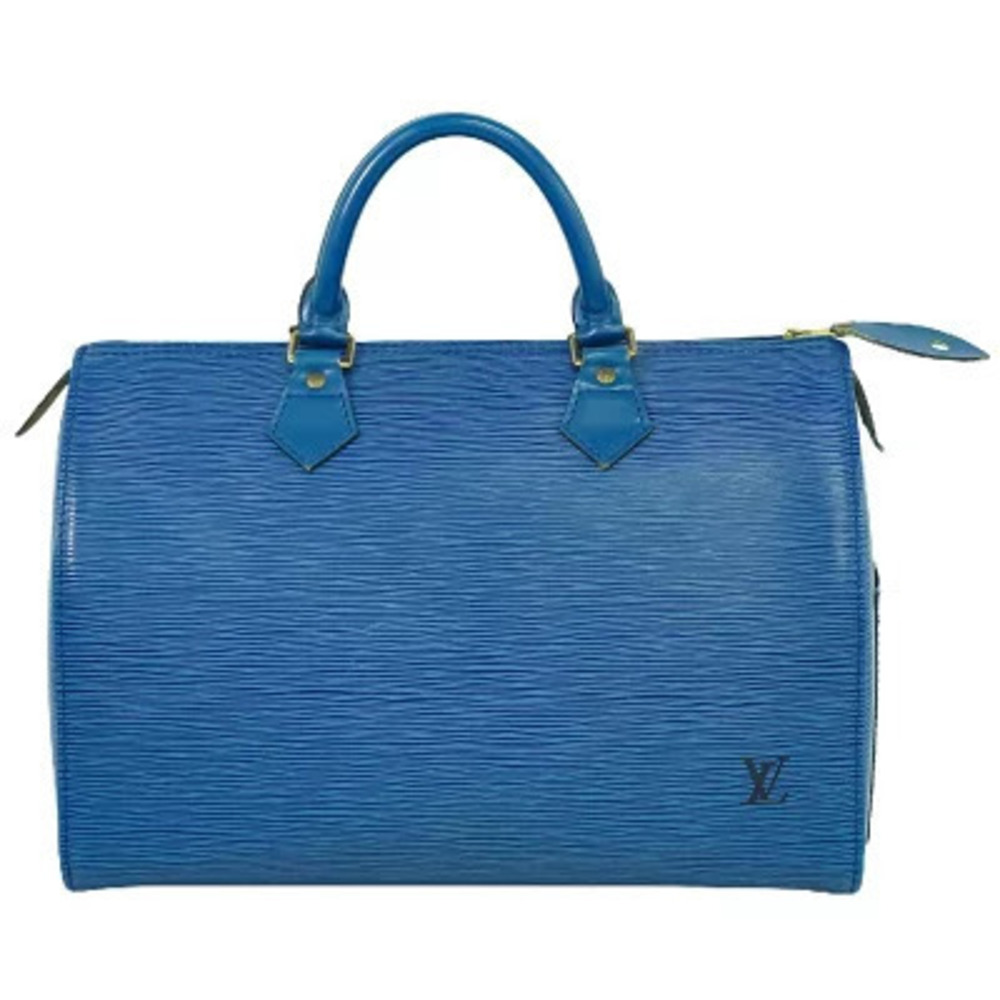 Louis Vuitton LV Speedy Epi Leather Boston Bag Toledo Blue